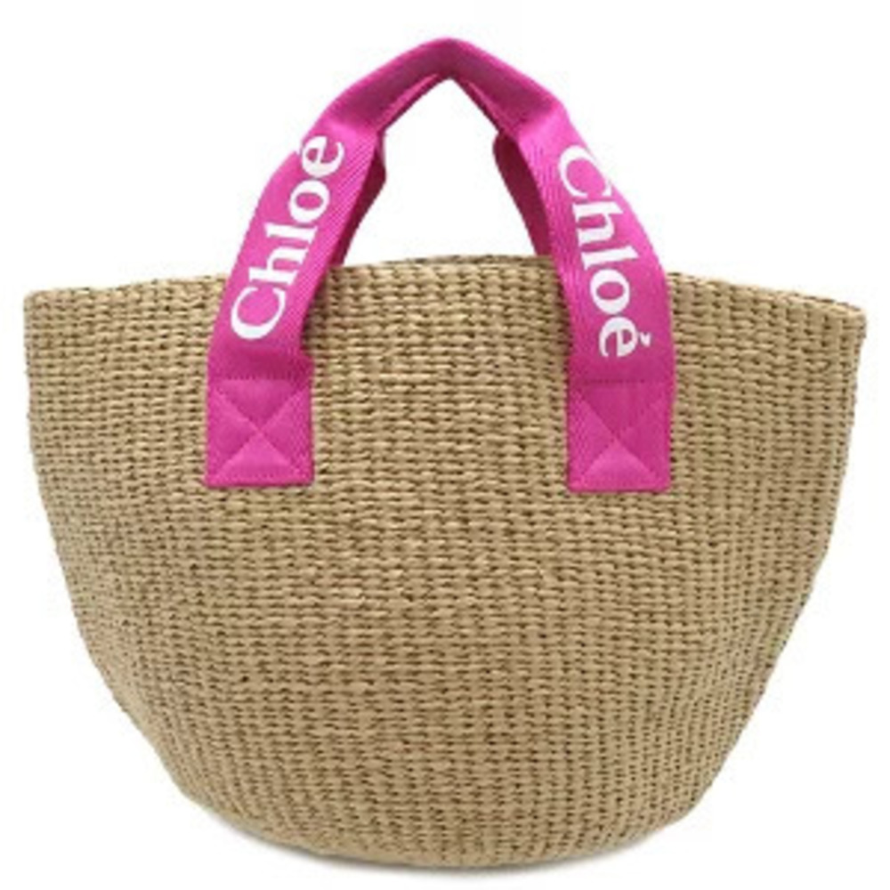 Chloe handbag basket bag brown pink Mifuko collaboration